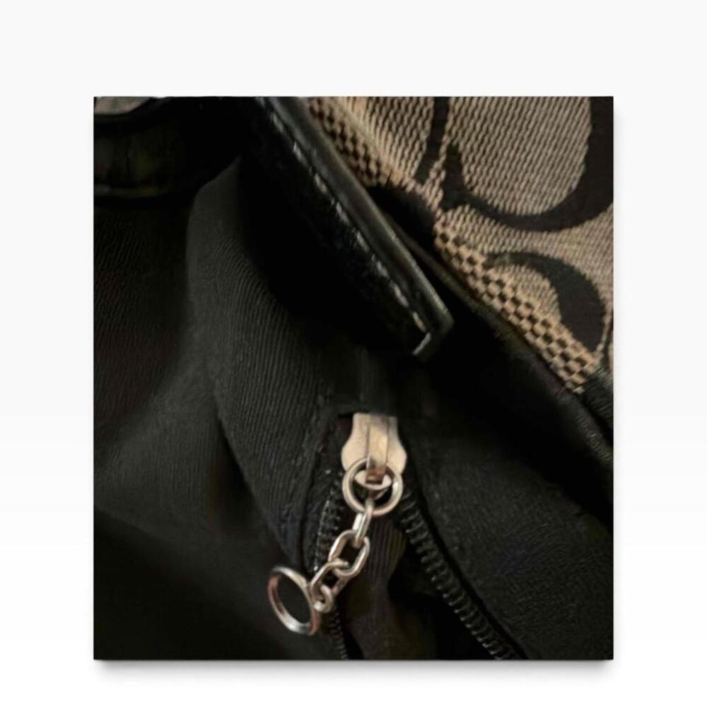 Vintage coach Hampton Signature Buckle Flap Shoulder Bag Y2k - Picture 7 of 8